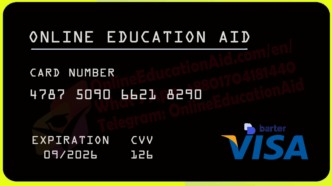 How to Get FREE Virtual VISA Credit Card from GetBarter.CO ? | Online  Education Aid